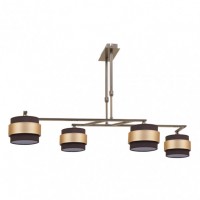 Distribuidor - Lâmpadas Diversas | Lâmpadas Modernas | LAMPARA 4LP BREMEN CUERO/MARRON-ORO 4XE14 REGX94X34 CM Ref: 066454414